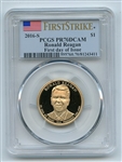 2016 S $1 Ronald Reagan Dollar PCGS PR70DCAM First Day of Issue