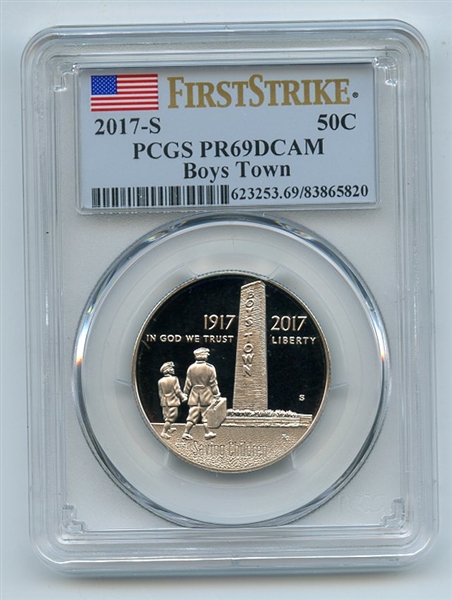 2017 S 50C Boys Town Proof Commemorative PCGS PR69DCAM First Strike