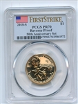 2018 S $1 Reverse Proof 50th Anniversary Sacagawea Dollar PCGS PR70 First Strike
