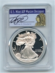 2001 W $1 Proof American Silver Eagle 1oz PCGS PR69DCAM Thomas Cleveland Native
