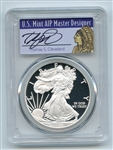 2008 W $1 Proof American Silver Eagle 1oz PCGS PR69DCAM Thomas Cleveland Native