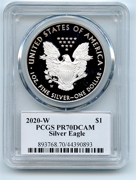 2020 W $1 Proof American Silver Eagle 1oz PCGS PR70DCAM Thomas Cleveland Eagle