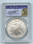 2007 W $1 Unc Burnished Silver Eagle 1oz PCGS SP70 Thomas Cleveland Native