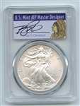 2008 W $1 Unc Burnished Silver Eagle 1oz PCGS SP70 Thomas Cleveland Native
