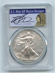 2011 W $1 Unc Burnished Silver Eagle 1oz PCGS SP70 Thomas Cleveland Native