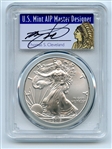 2019 $1 Silver Eagle 1oz PCGS MS70 FDOI First Day Issue Thomas Cleveland Native