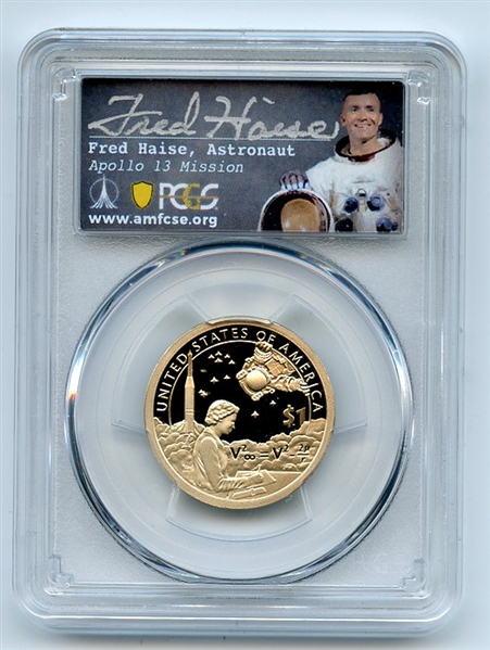 2019 S $1 Sacagawea Dollar PCGS PR70DCAM First Strike Fred Haise