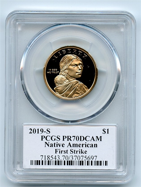 2019 S $1 Sacagawea Dollar PCGS PR70DCAM First Strike Fred Haise