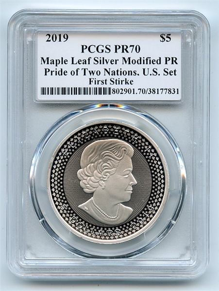 2019 $5 Modified Proof Silver Maple Leaf Pride PCGS PR70 Thomas Cleveland Arrows