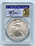 2003 $1 American Silver Eagle Dollar PCGS MS70 Thomas Cleveland Native