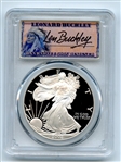 2002 W $1 Proof American Silver Eagle 1oz PCGS PR70DCAM Leonard Buckley