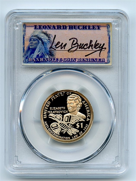 2020 S $1 Sacagawea Dollar PCGS PR70DCAM FDOI Leonard Buckley
