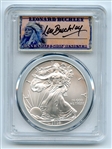 2008 $1 American Silver Eagle Dollar 1oz PCGS MS70 Leonard Buckley First Strike