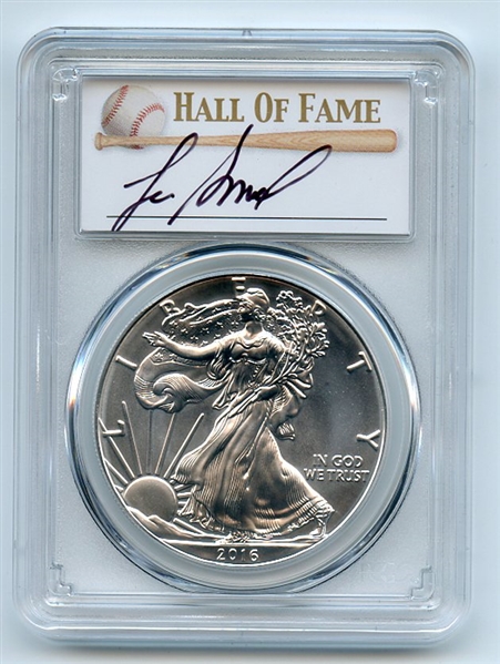 2016 (S) $1 American Silver Eagle 1oz PCGS MS70 Lee Smith