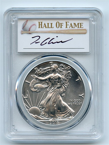 2016 (S) $1 American Silver Eagle 1oz PCGS MS70 Tom Glavine