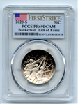 2020 S 50C Basketball Hall of Fame Commemorative PCGS PR69DCAM First Strike