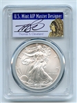 2008 $1 American Silver Eagle 1oz Dollar PCGS MS70 Thomas Cleveland Native