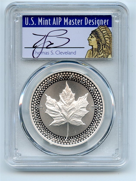 2019 $5 Silver Maple Leaf Modified Pride of 2 Nations PCGS PR70 Cleveland Native