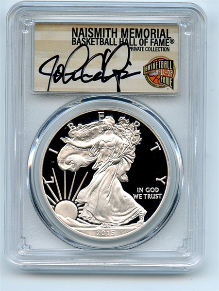2015 W $1 Proof American Silver Eagle 1oz PCGS PR70DCAM John Calipari