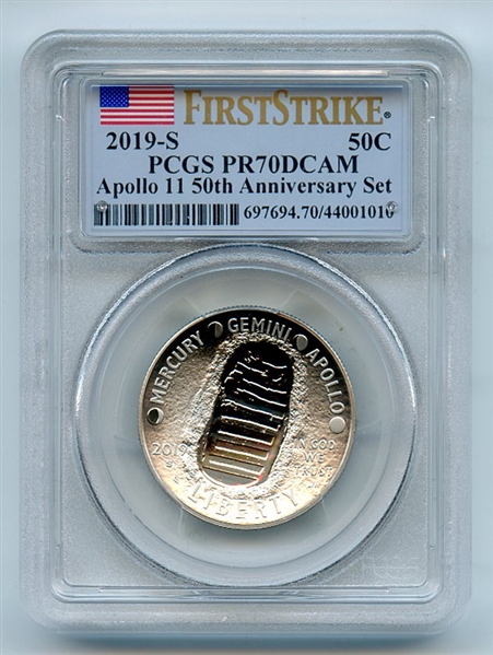 2019 S 50C Apollo 11 50th Anniversary Set Commemorative PCGS PS70DCAM FS