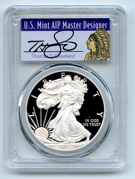 2019 W $1 Proof Silver Eagle Congratulations PCGS PR69DCAM Cleveland Native