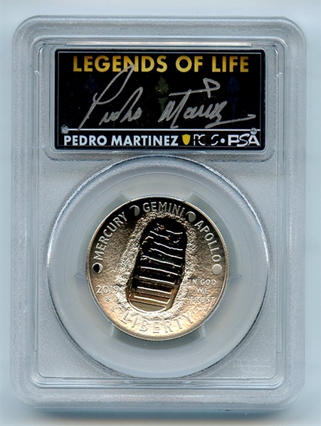 2019 S 50C Apollo 11 Commemorative PCGS PR70DCAM Legends of Life Pedro Martinez