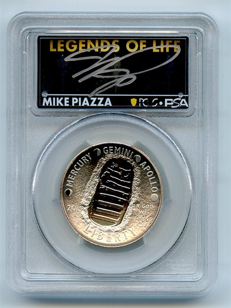 2019 S 50C Apollo 11 Commemorative PCGS PR70DCAM Legends of Life Mike Piazza