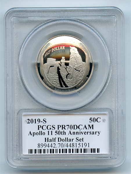 2019 S 50C Apollo 11 Commemorative PCGS PR70DCAM Thomas Cleveland Eagle
