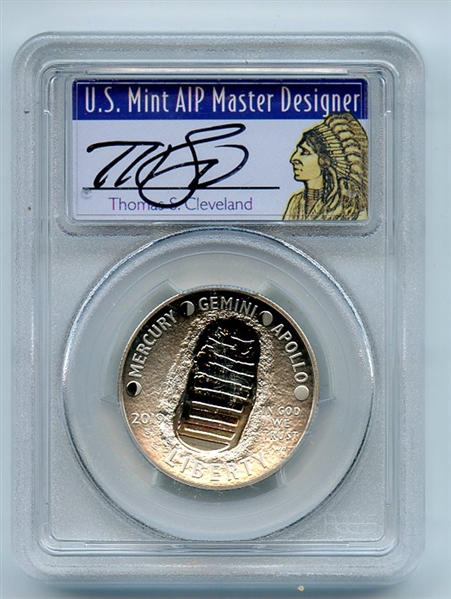 2019 S 50C Apollo 11 Commemorative PCGS PR70DCAM Thomas Cleveland Native