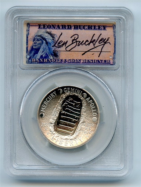2019 S 50C Apollo 11 Commemorative PCGS PR70DCAM Leonard Buckely