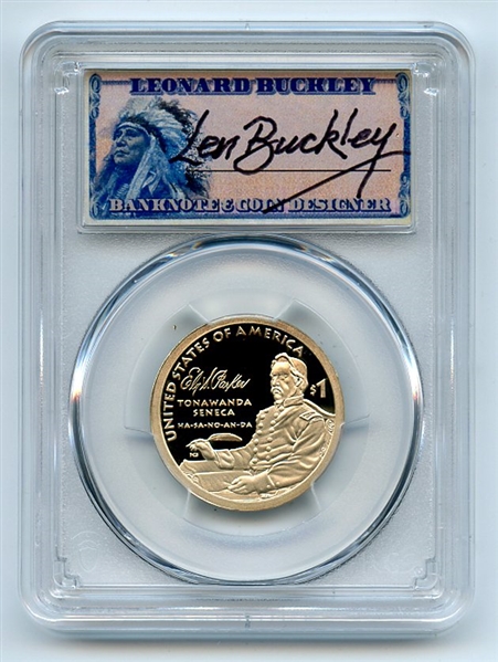 2022 S $1 Sacagawea Dollar PCGS PR70DCAM FDOI Leonard Buckley