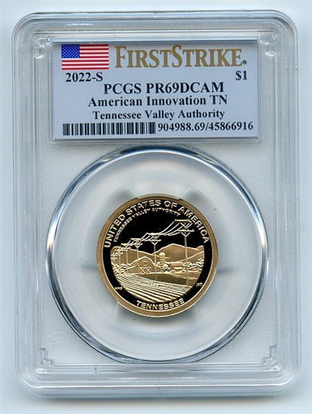 2022 S $1 American Innovation TN Tennessee Valley Dollar PCGS PR69DCAM FS