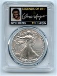 2023 $1 American Silver Eagle 1oz PCGS MS70 FDOI Legends of Life Elvin Hayes