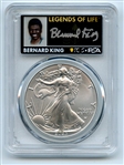 2023 $1 American Silver Eagle 1oz PCGS MS70 FDOI Legends of Life Bernard King