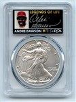 2022 $1 American Silver Eagle 1oz PCGS MS70 FDOI Legends of Life Andre Dawson