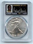 2022 $1 American Silver Eagle 1oz PCGS MS70 FDOI Legends of Life Robert Parish