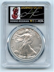 2022 $1 American Silver Eagle 1oz PCGS MS70 FDOI Legends of Life Dennis Rodman