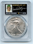 2024 $1 American Silver Eagle 1oz PCGS MS70 FDOI Legends of Life Rollie Fingers