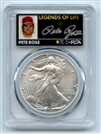 2024 $1 American Silver Eagle 1oz PCGS MS70 FDOI Legends of Life Pete Rose