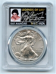 2020 $1 American Silver Eagle 1oz PCGS MS70 FS Legends of Life Ray Boom Mancini