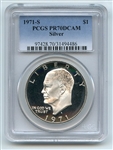 1971 S $1 Silver Ike Eisenhower Dollar Proof PCGS PR70DCAM