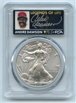 2020 $1 American Silver Eagle PCGS MS70 FDOI Legends of Life Andre Dawson