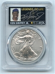2020 $1 American Silver Eagle PCGS MS70 FDOI Legends of Life Ken Griffey Jr