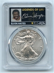 2020 $1 American Silver Eagle PCGS MS70 FDOI Legends of Life Elvin Hayes