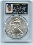 2020 $1 American Silver Eagle PCGS MS70 FDOI Legends of Life Edgar Martinez