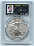 2020 $1 American Silver Eagle PCGS MS70 FDOI Legends of Life Paul Molitor