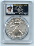 2020 $1 American Silver Eagle PCGS MS70 FDOI Legends of Life Jim Palmer