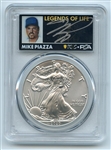 2020 $1 American Silver Eagle PCGS MS70 FDOI Legends of Life Mike Piazza