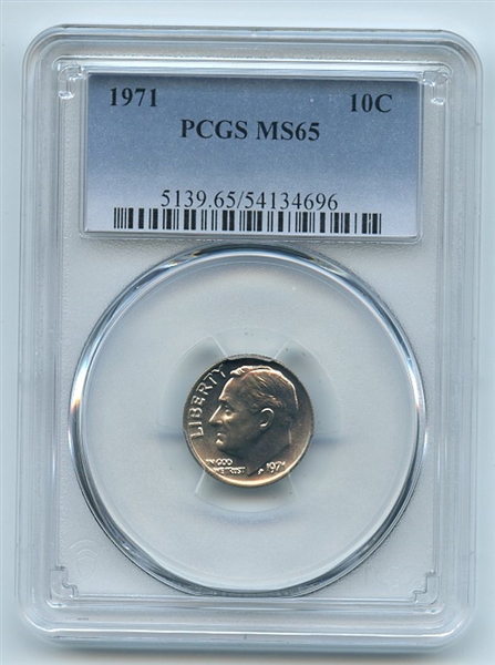 1971 10C Roosevelt Dime PCGS MS65