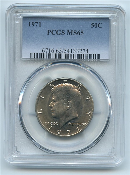 1971 50C Kennedy Half Dollar PCGS MS65